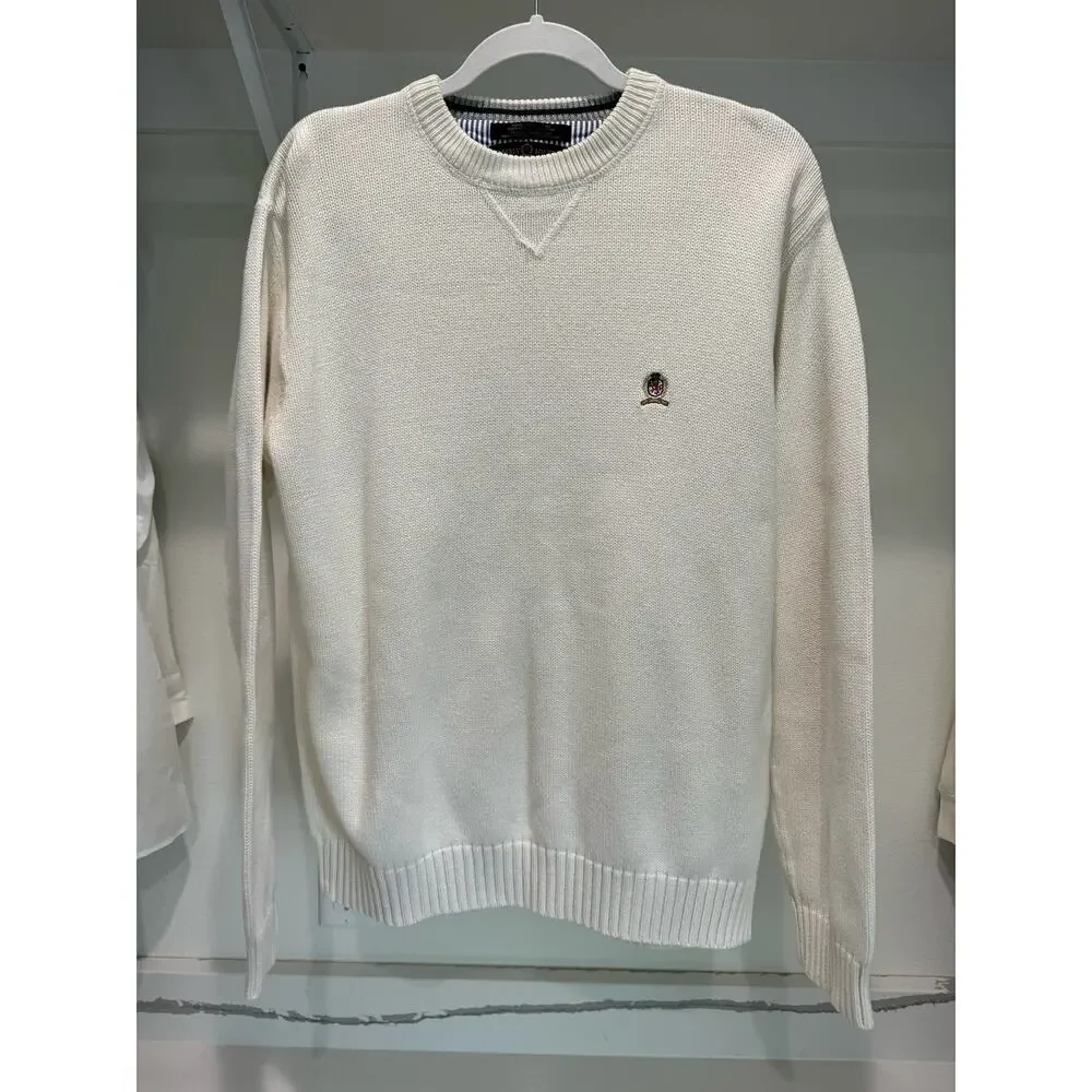 Vintage Tommy Hilfiger Knit‎ Embroidered Crew Neck Sweater Size Large